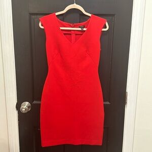Ann Taylor dress 4P, red fitted & formal dress